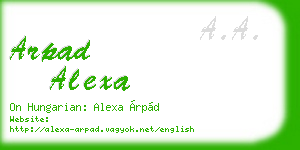 arpad alexa business card